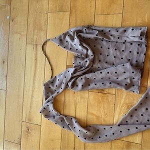 Zara Tan Polka Dot Garment